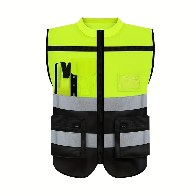 high visibility reflective safety vest orange Temu Saudi Arabia