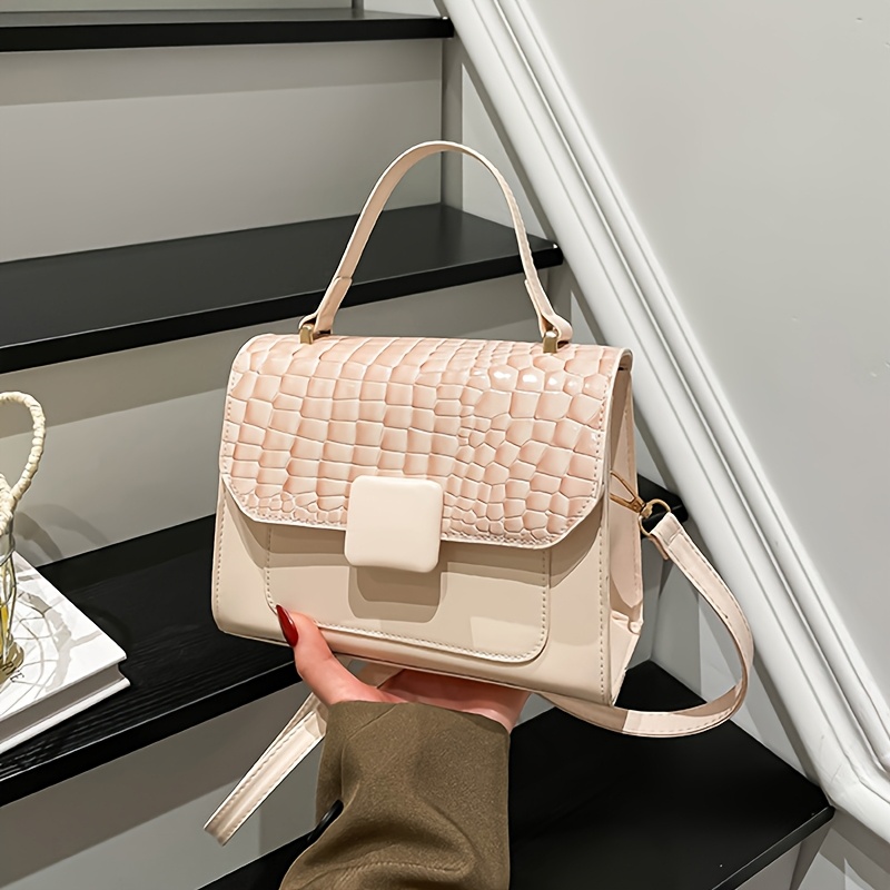 Modische Henkeltasche mit Krokodilmuster für Damen – süße Umhängetasche für den Alltag_voghion.com