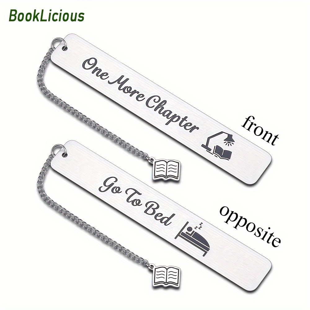 

Or Go To Bed" Engraved Stainless Steel Bookmark - Perfect Gift For , Graduation, Birthday, New Year