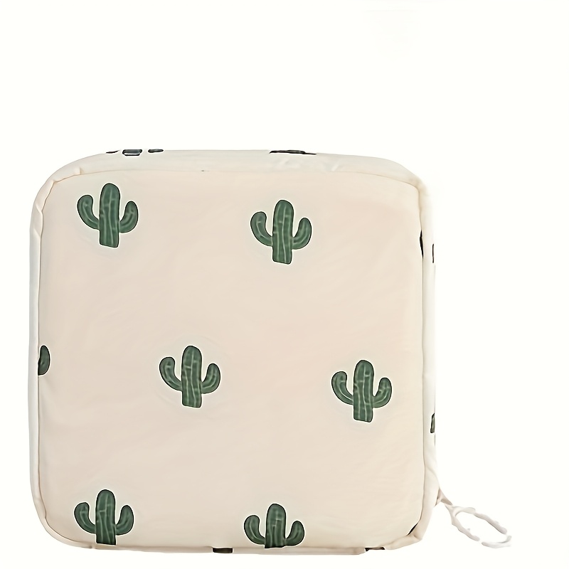 TEMU 1 pieza de neceser de dibujos animados para guardar toallas sanitarias, bolsa organizadora de gran capacidad para compresas menstruales, neceser