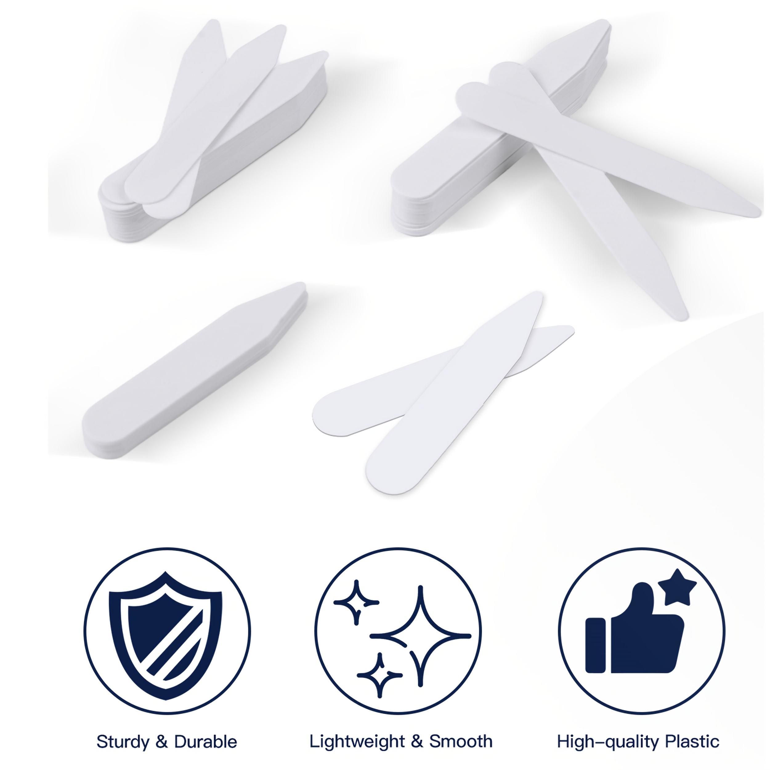 dress shirt collar inserts 100 Plastic Collar Stays for Men's Dress Shirts  Collar Inserts