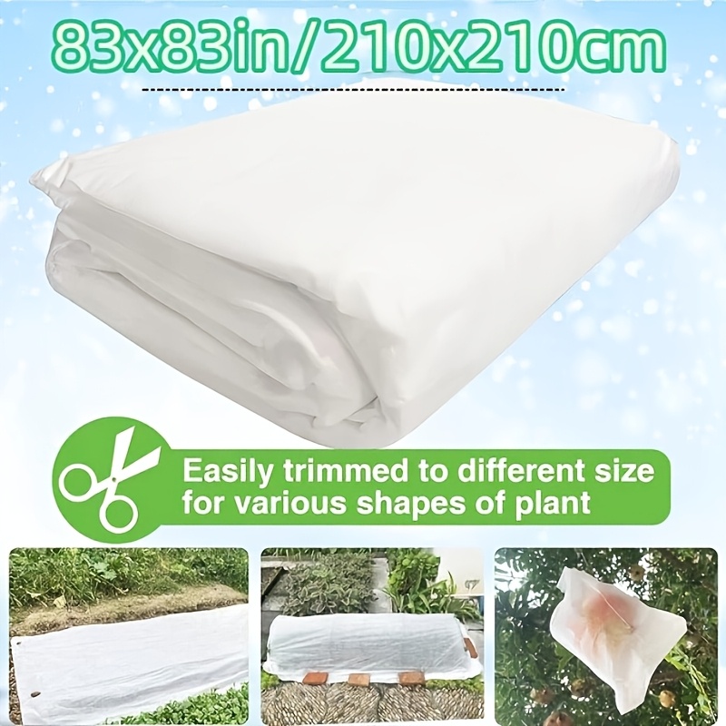 TEMU Couverture Isotherme Thermique pour Plantes d'Hiver 83x83in, Housse d'Isolation pour Cour, Pot de , Tunnel pour , Légumes, Semis, Serre pour