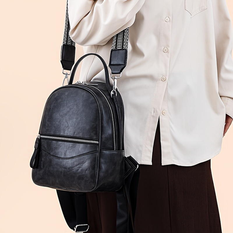 mini backpack purse women retro two way shoulder bag simple - Temu Morocco