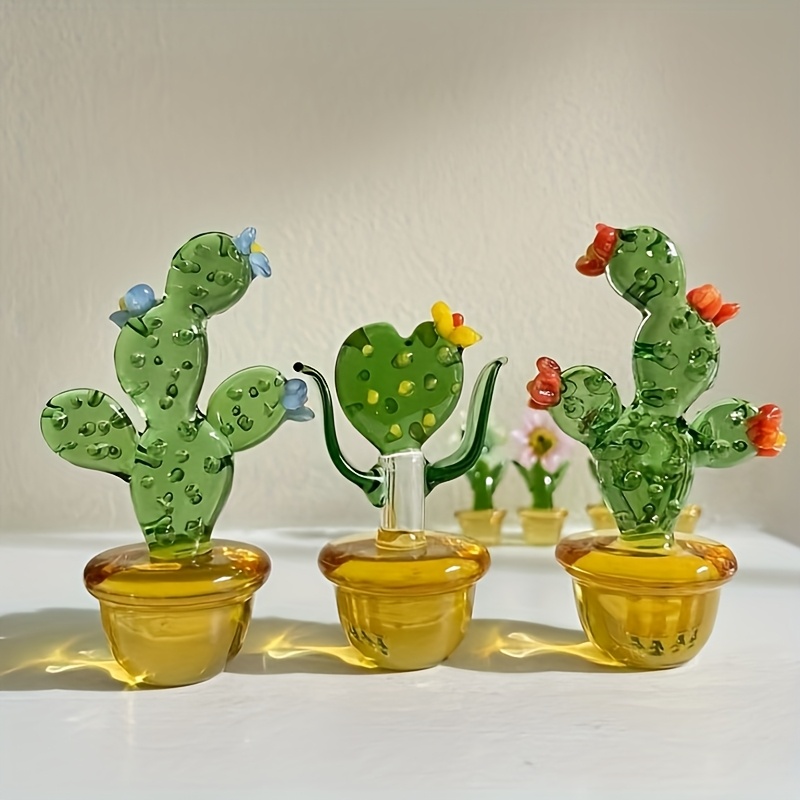 *. *-Kaktus, handgefertigte *-Pflanzen in Tpfen, Mini-*-Sukkulenten, fr  Schreibtisch, Fensterbank, Autodekoration, Geschenk fr Thanksgiving,  Geburtstage, Hochzeiten, Weihnachten, Jahrestage, ...
