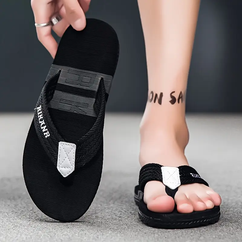 mens thong sandals with fabric casual non flops sandals for indoor outdoor walking for spring and summer Product details 7