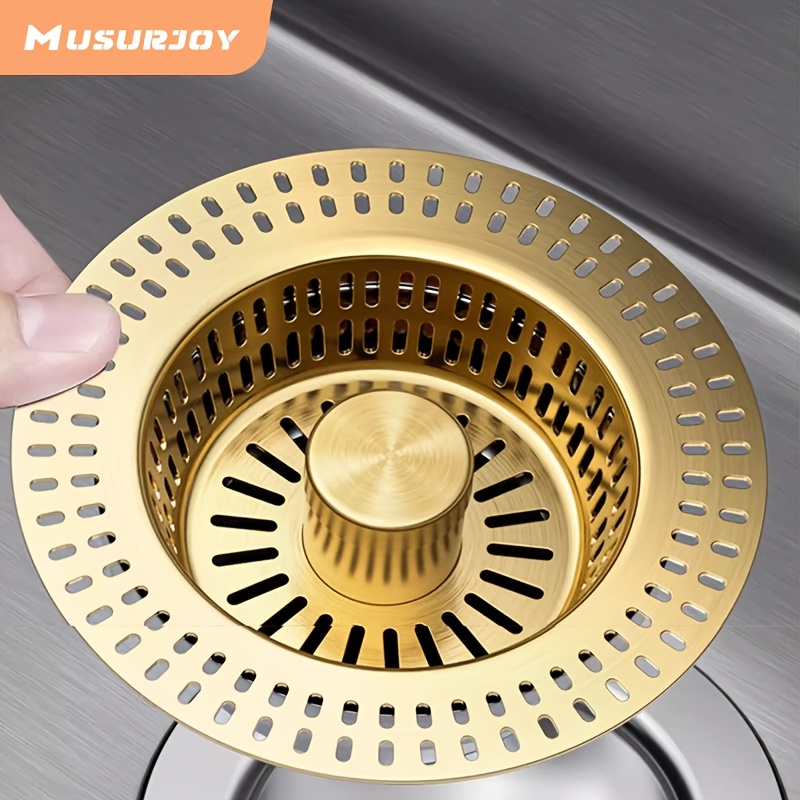 

Musurjoy Kitchen Sink Drain Strainer, Sus304 Stainless Steel, Anti Clogging, Fits 3-1/2 Inch Drains, Easy To Clean, , For Kitchen And Bathroom, Home Goods, Valentine's Day Easter Back To Gifts