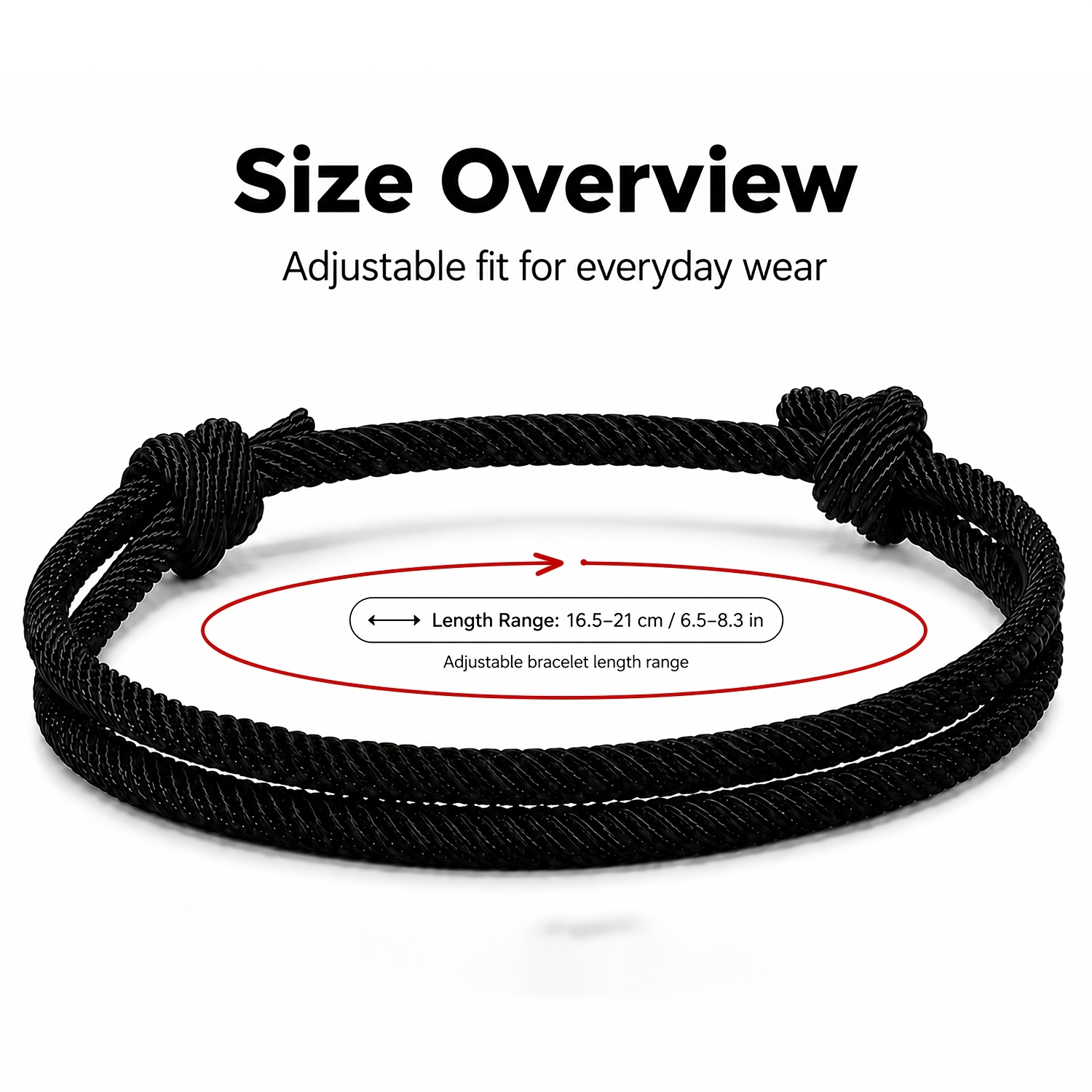 Unisex Minimalist Adjustable Rope Bracelet, Everyday Wear