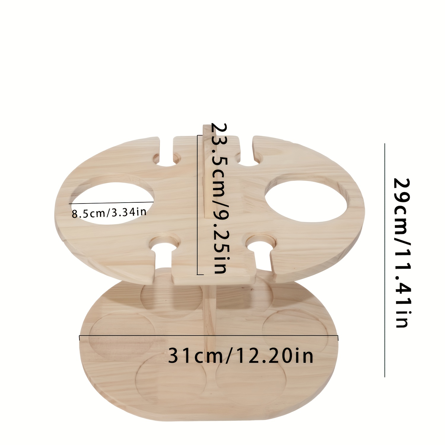 European-style Wine Rack Ornament, Portable Solid Wood Wine Rack, Stemware Holder, Hanging Wine Glass Rack