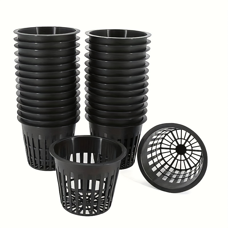 

50pcs Pots en Filet Hydroponiques Robustes avec Large Ouverture - Plastique , Irrégulière pour du Jardin & de la Pelouse