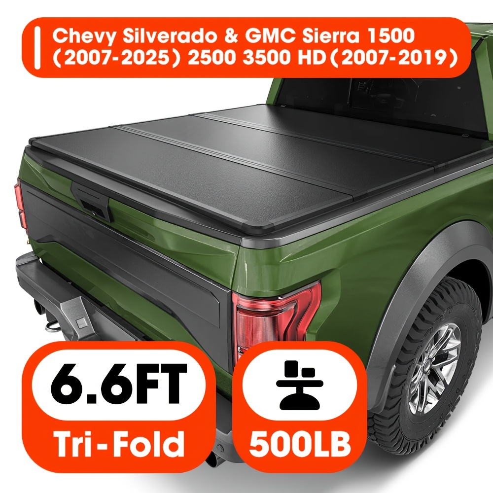 Hard Folding Truck Bed Cover For 2014-2018 Chevy Silverado/GMC Sierra 5'8" Bed