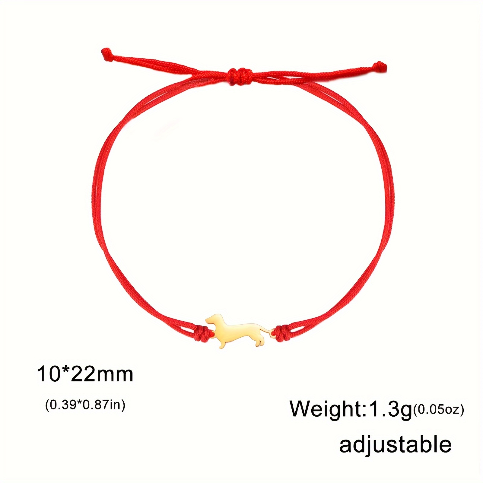 1pc Men's Fashion Dachshund Bracelet Stainless Steel Unisex Double Layer Beaded Jewelry For Pet Lovers, Birthday Or Anniversary Gift