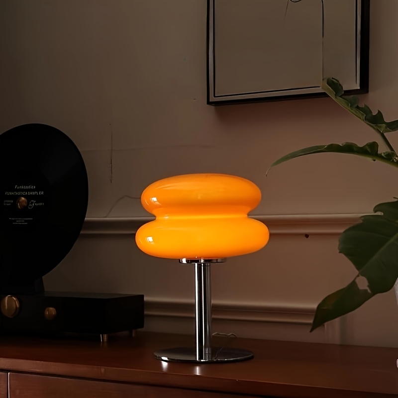 

Chic Usb-powered Orange Burger Led Night Light - Dual-tier Design For Cozy Bedroom & Desk Ambiance, Gift