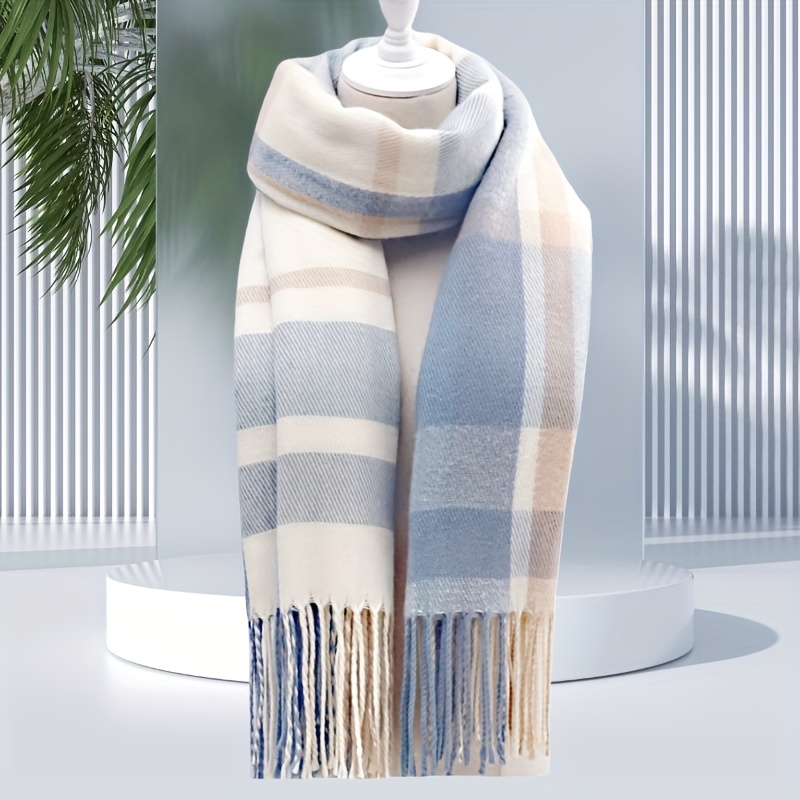 Women's Autumn Winter Elegant Tassel Warm Scarf -match Warm Neck Warmer