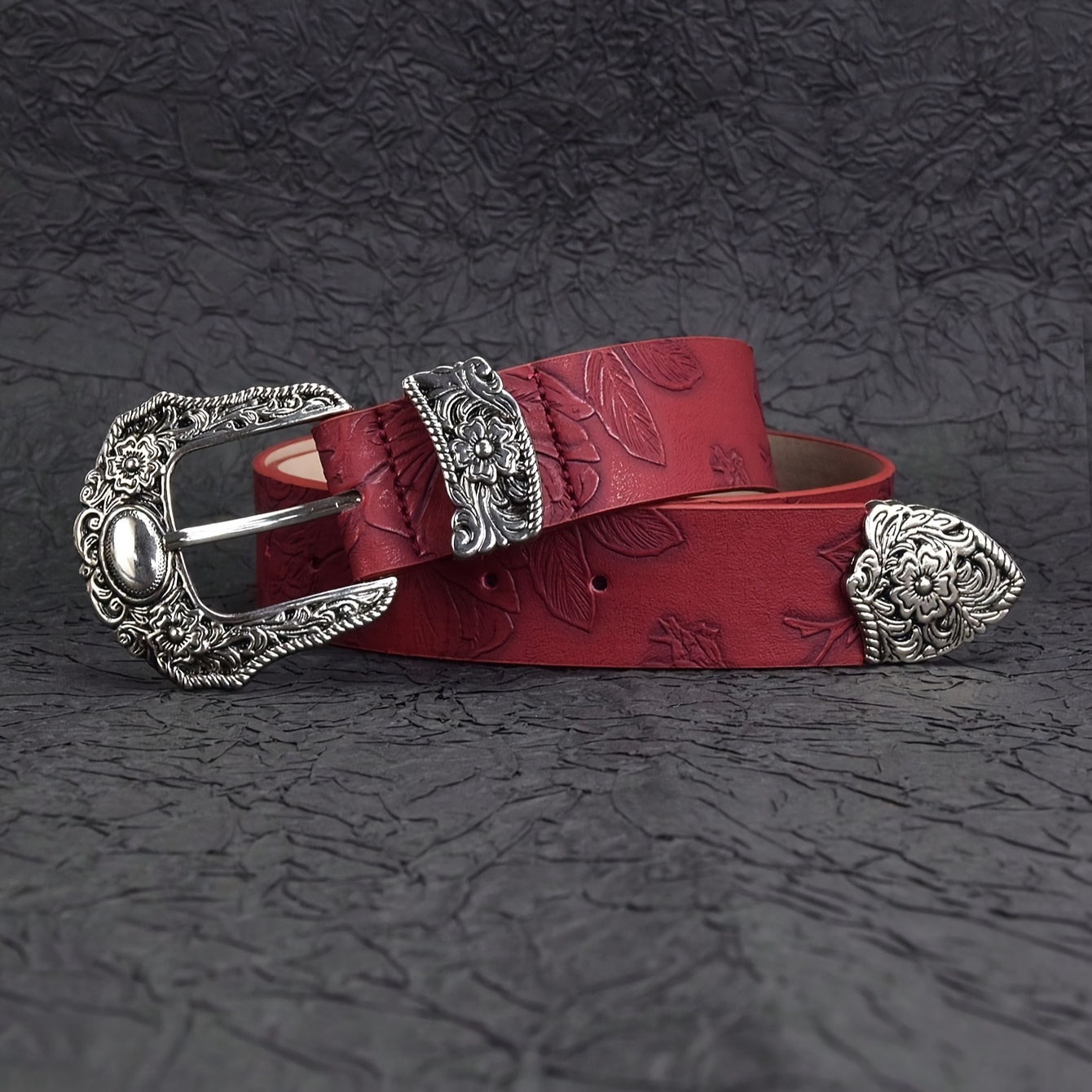 1pc womens boho belt western cowboy engraved belt - Temu Georgia display picture 1
