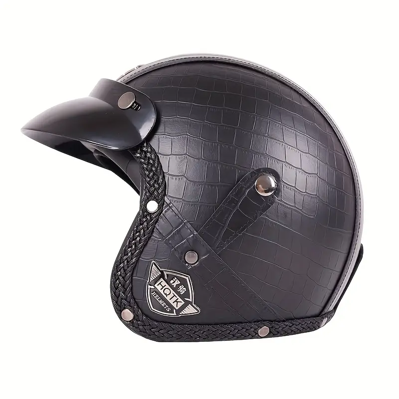checkered motorcycle helmet Classic Cruiser Open Face Gear Rider This helmet brings back retro vibes with modern certifications for ultimate safety Black & White Checkered Flames