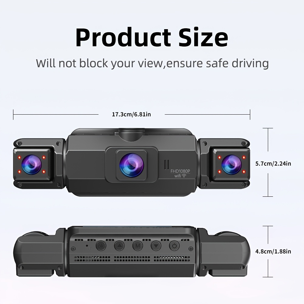 [FOXGOD] High-quality Vehicle Black Box with 5G Wifi, 4 Cahnnels& 2 Cahnnels FHD 1080P Dash Cam, 8 IR Lights, WDR, Car Driving Recorder with Multi-functional Rear Camera, Parking Monitor, G-sensor, Loop Recording, No Card/32g Card Optional