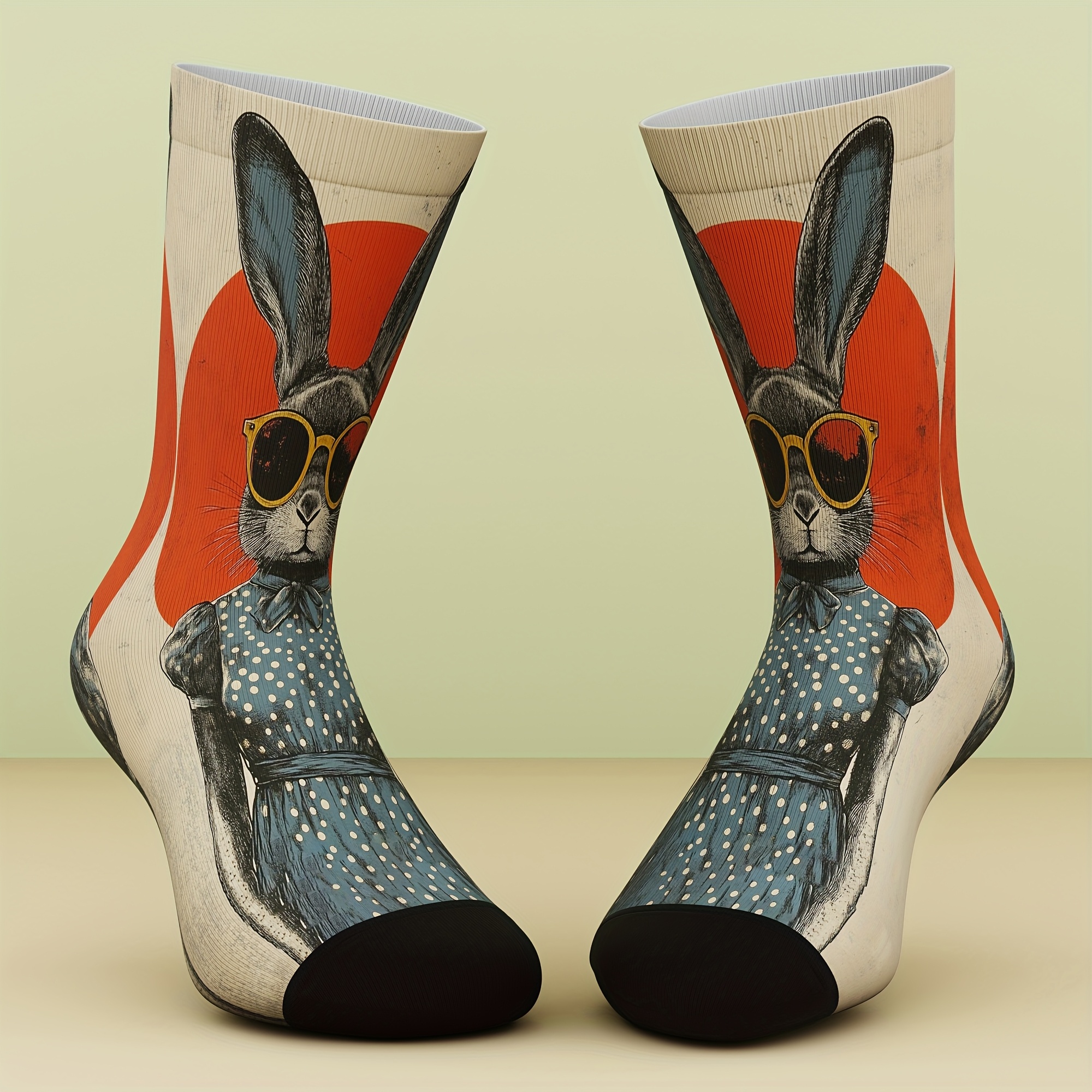 E-shop 1 Paar Unisex Socken, Hasenmuster, Lustig und , Bequem und Atmungsaktiv, Geeignet für Outdoor-Sportarten, Neues Socken-Geschenk, Geeignet für