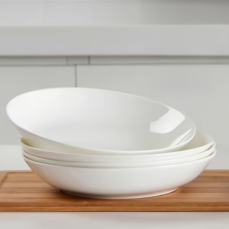 Porcelain Plate Dish Home Use Ceramic Plate Round Porcelain Plate Rice Plate Deep Plate Dinner Plate Tableware