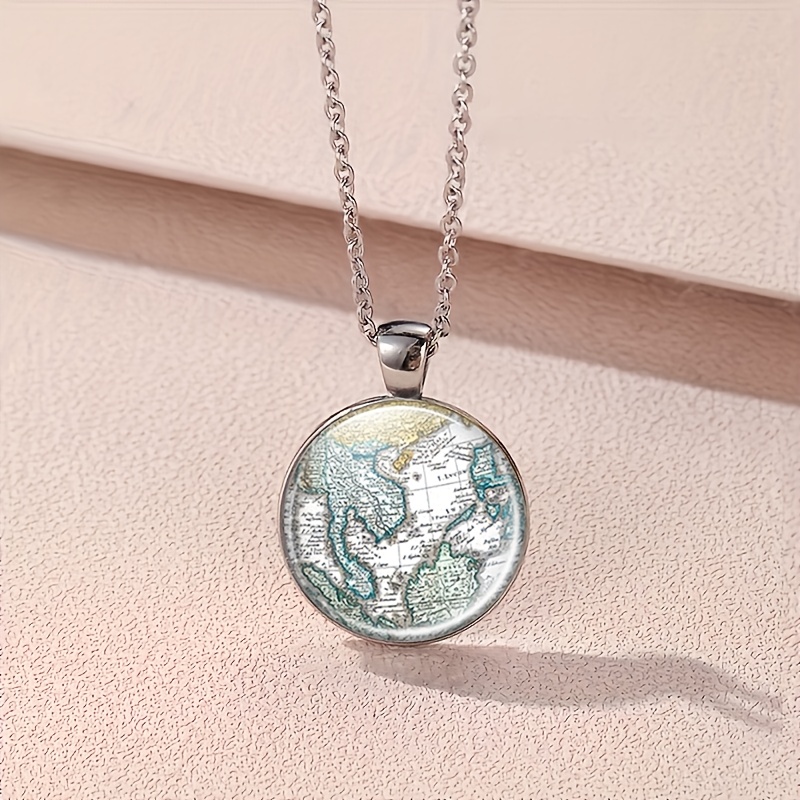 Vintage World Map Globe Jewelry Set