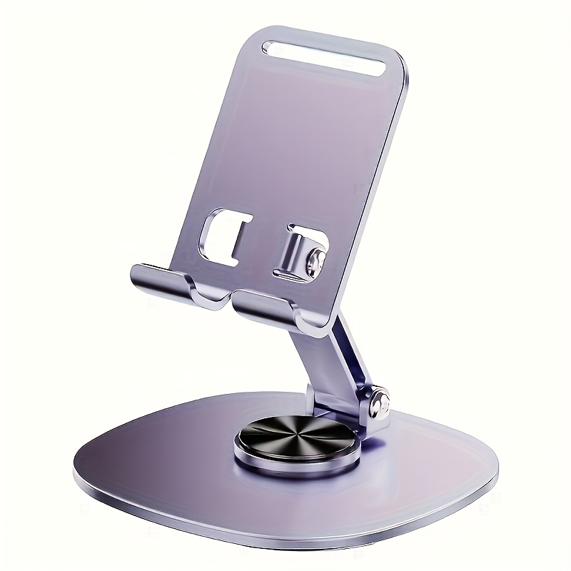 

Rotating Metal Mobile Phone Holder - Compact And Portable, Foldable Desktop Holder, Suitable For All Smartphones And Tablets, Accessory