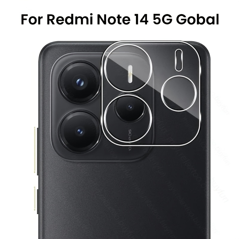 2pcs 9h Hd Transparent Tempered Glass Camera Back Protector For Redmi Note 14 14pro 14 Pro Plus 5g 4g Clear Cover