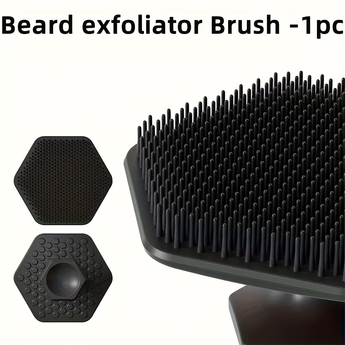 1pc Portable Silicone Beard Cleaning Brush, Foam Brush for Removing Dandruff, Suitable for Men'S Use