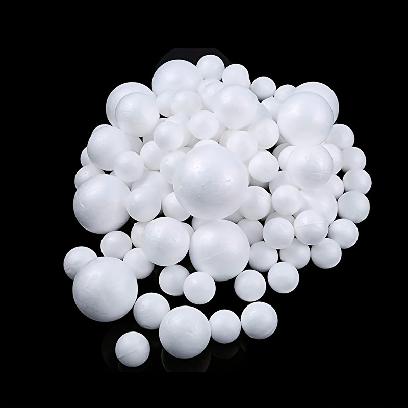 

50pcs Craft Foam Balls For Diy Projects - White Polystyrene Spheres In 5 Assorted Sizes For Kids Crafts, School Activities, Wedding Decorations, Window Displays, & Home Decor