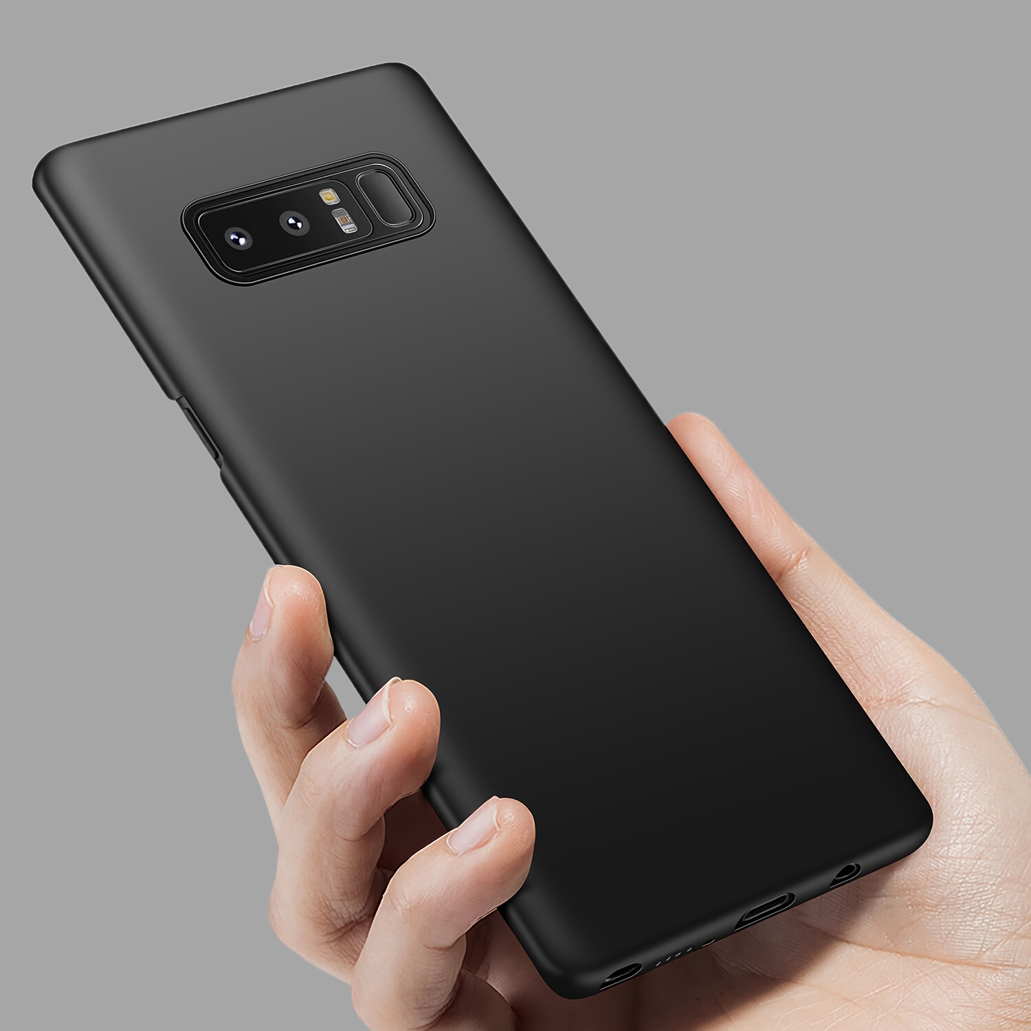 phone case compatible with galaxy note 8 case full wrap     hard case lightweight and shock absorbing classic colorful case   in black green