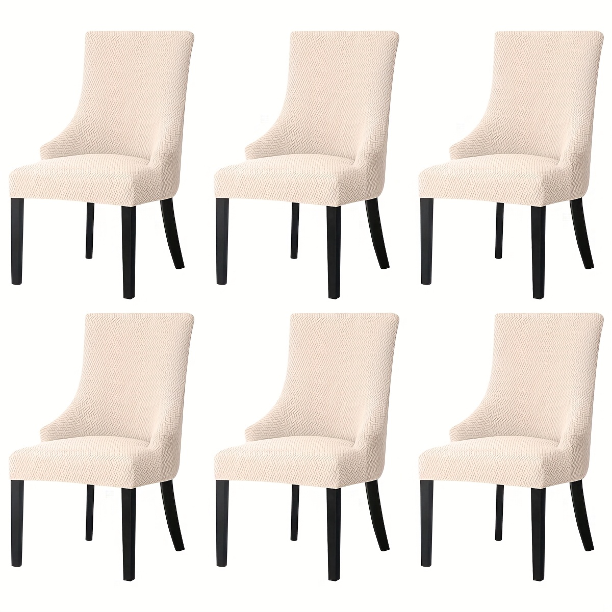 E-shop 4/6 Stück Stretch Jacquard Snowbud Moderne Einfache Wohnzimmer Schlafzimmer Esszimmer Ganzjahres Universal Europäische Weiche Pack Stuhlbezüge