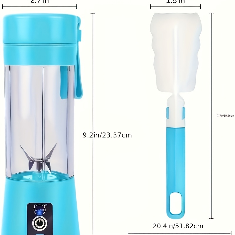 portable multifunctional blender with   usb rechargeable 2000mah lithium battery plastic juicer for diy vegetable water smoothies   meat products ideal for students family kitchens details 4