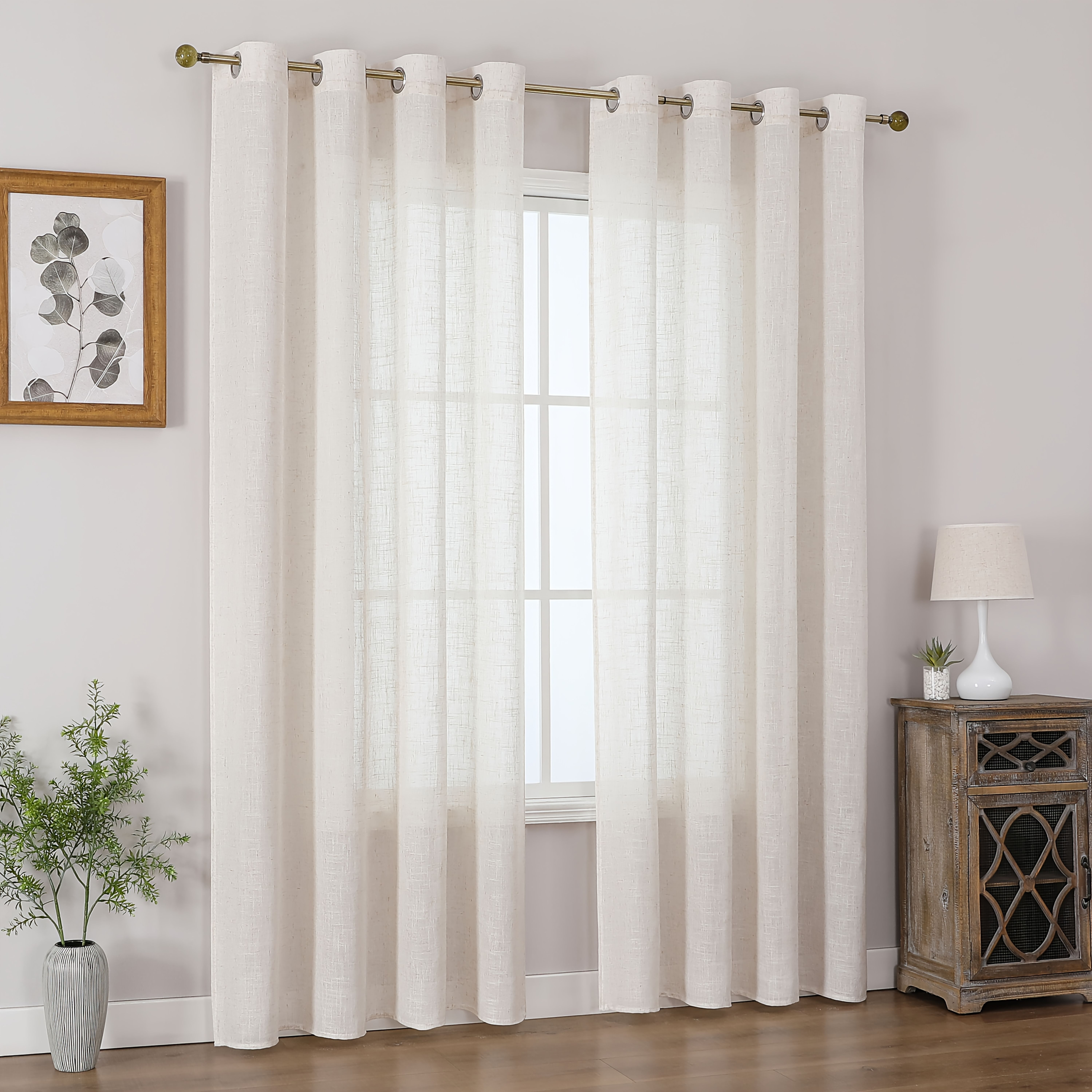 2pcs Large Tassel Sheer Curtains, Light-Filtering but Not See-Through, Window Voile for Privacy, Multiple Sizes, Easy to Install. Suitable for Hotels, Offices, Schools, Rural Churches, Living Rooms, Bedrooms, Kitchens, Balconies, and General Use