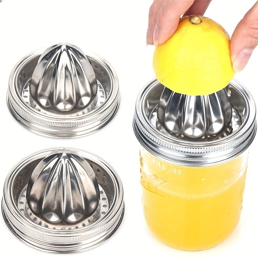 

1pc Portable Stainless Steel Lemon Squeezer And Juicer With Bowl Container - Easy To Use And Convenient For Oranges,