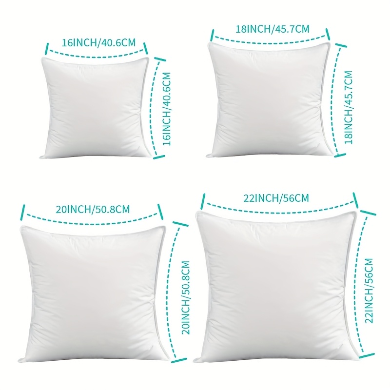 Duck Down Filled Cushion Inserts, Down Sofa Pillows, Set Of 2