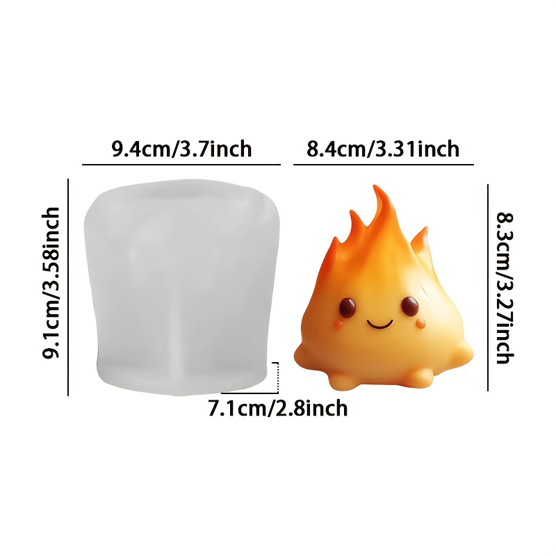 Image of Cute Flame Silicone Candle Molds - Soft, Durable & Resistant Diy Casting Molds For Resin, Plaster, Wax - Irregular Shape Decorative Ornaments, Perfect For Holiday & Birthday Gifts