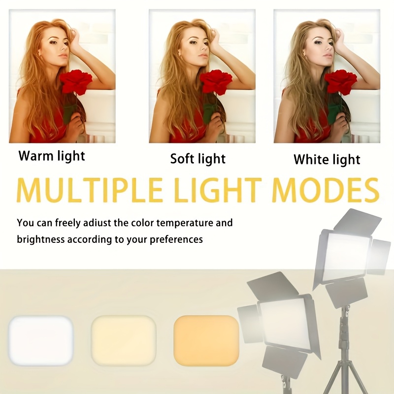 10 inch led camera video light set adjustable usb Temu