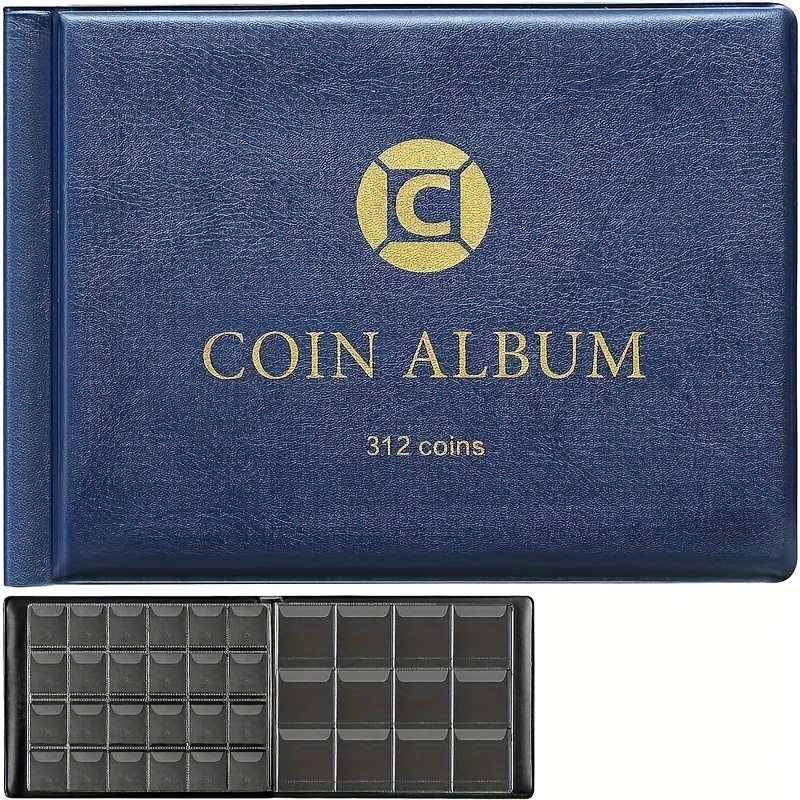 Coin Collection Album 312 Pockets Suitable Coins Currency Temu