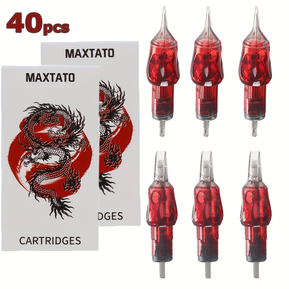 Image of 40pcs Tattoo Needle Cartridge #10 3rl 5rl 7rl 9rl Safety Membrane Tattoo Cartridge Needle For Rotary Tattoo Machine Pen