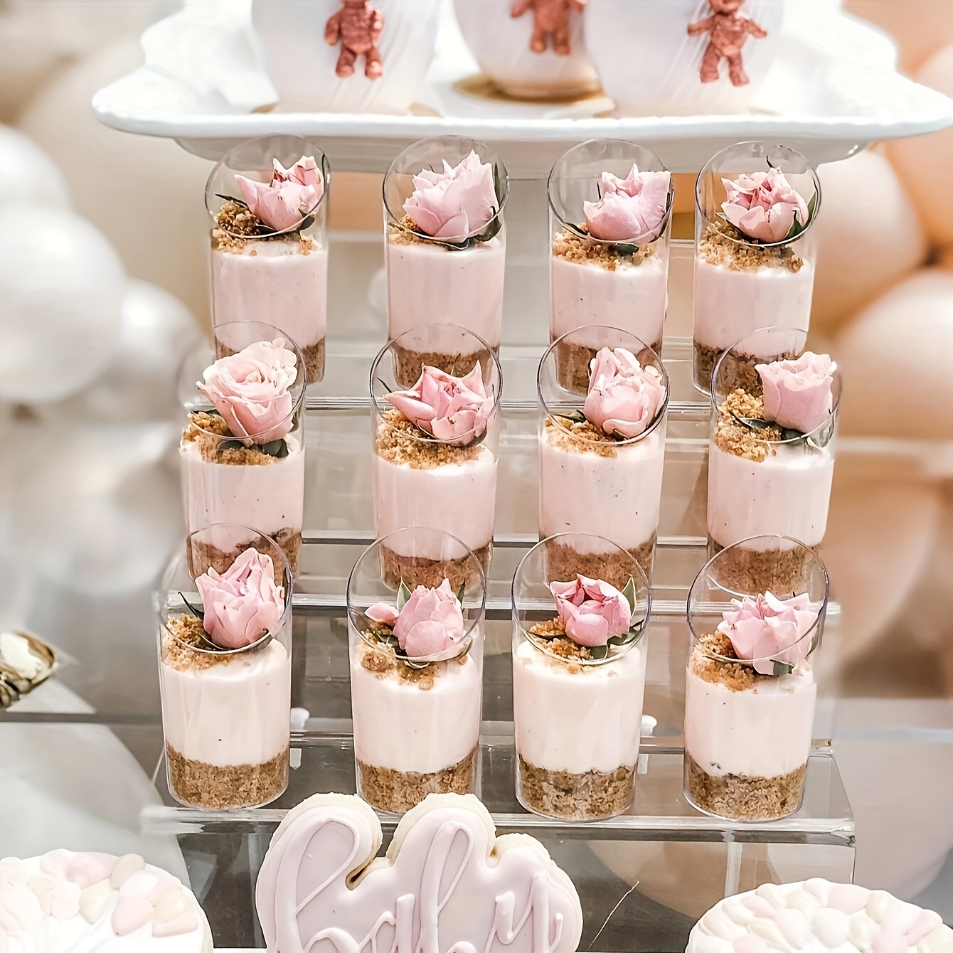 50 stück mini einweg kuchenboxen dessertbecher gelebecher