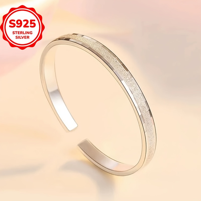 Hypoallergenic Glittering Starry Night Open Bangle Bracelet