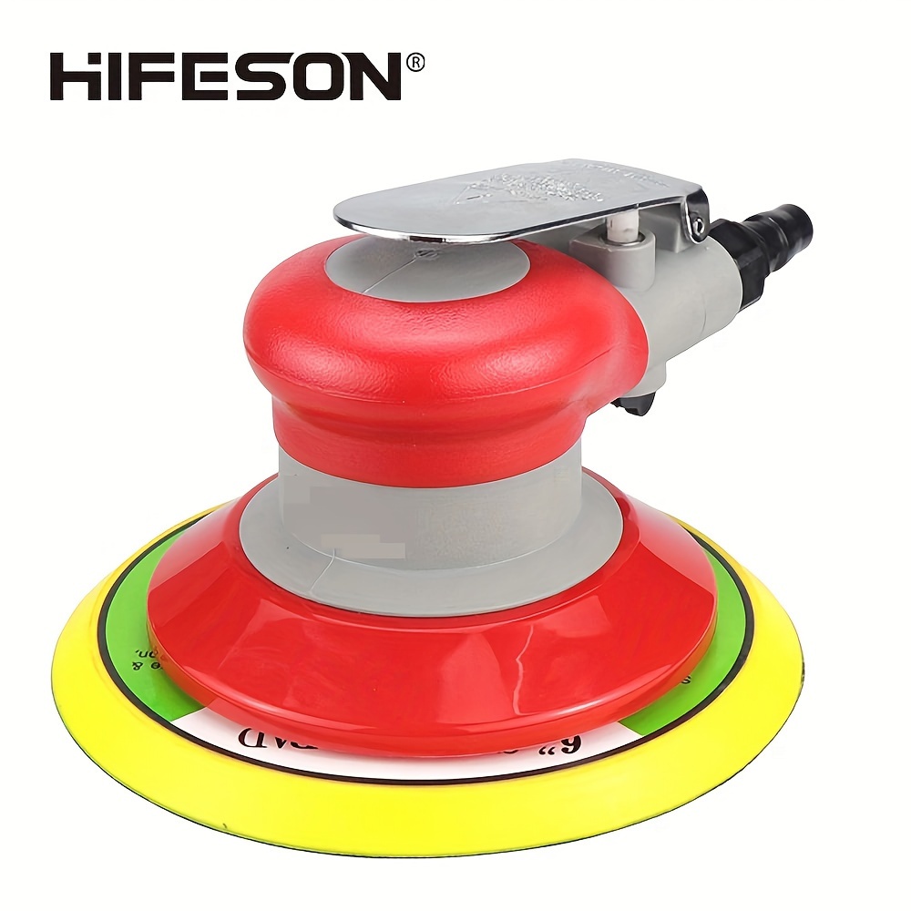 

Hifeson Pneumatic Sander, 5-inch And 6-inch Air Sandpaper Machine, Aluminum Alloy Professional Polishing Tool, Uncharged, Sand Grit Material, Lightweight Body - 12000rpm