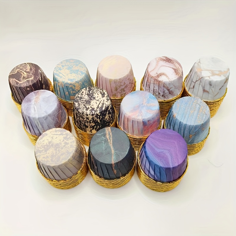 New Colorful Rolled Edge Muffin Cups, Heat-resistant, Shaped, And Oil-proof Cake Cups