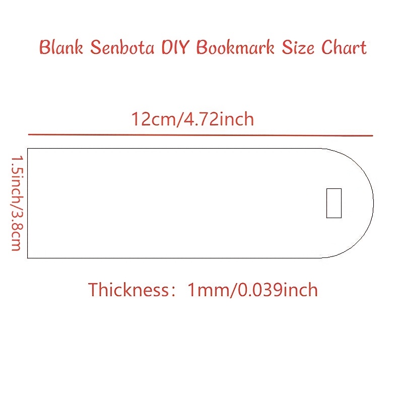 TEMU Transparent Acrylic Bookmark - 1mm Thick, Blank Plastic Bookmark With Hanging Hole For Crafts, Christmas Decoration And Gift Tags Semi Round