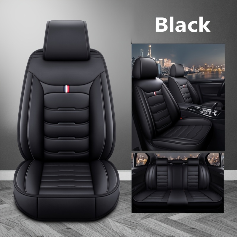 Image of 5- Car Covers Complete Set - Fits 95% Of All 5-ers (sedans, Suvs, Pick-ups) - Premium Faux Leather, Breathable - Protection