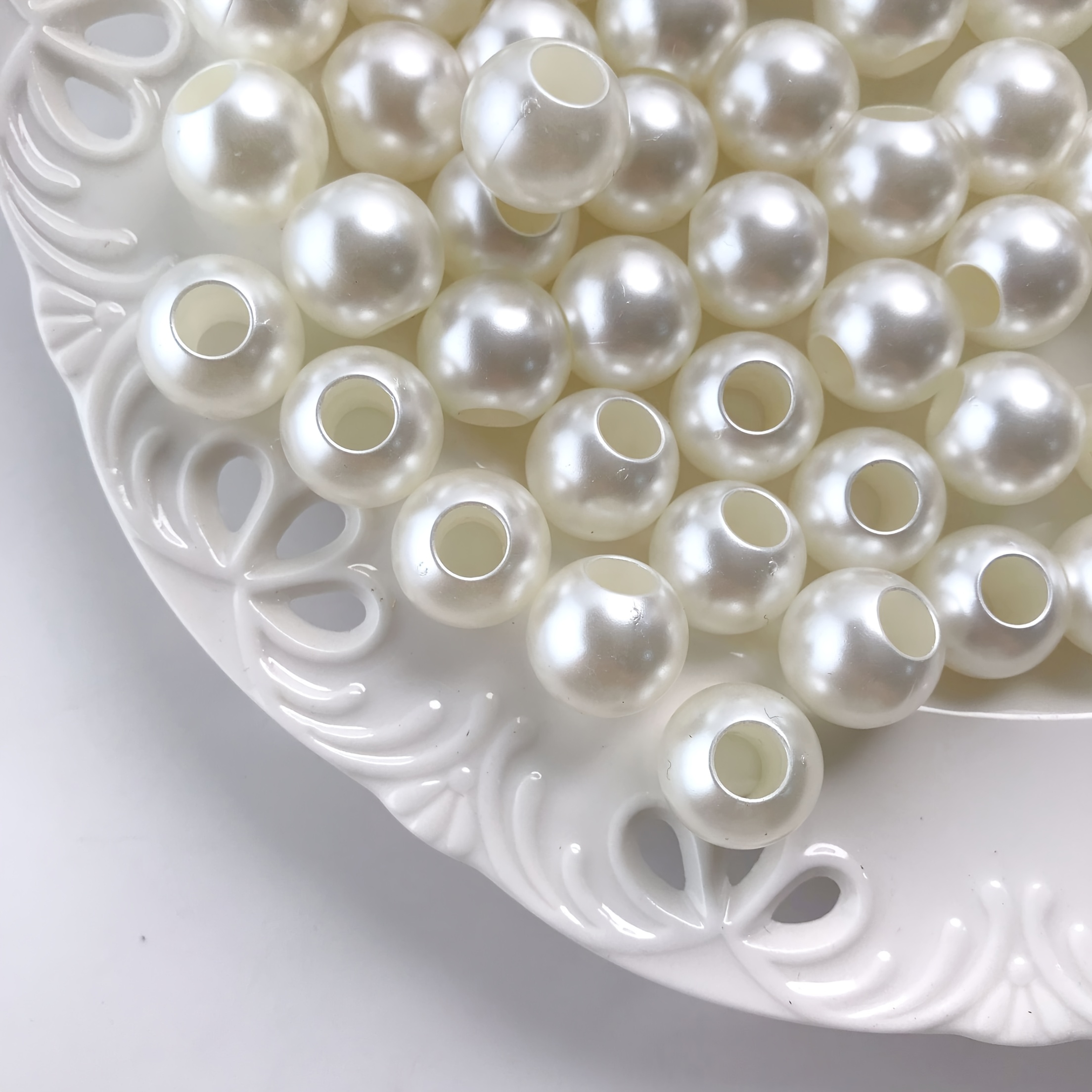 30pcs Large Hole Round Beads for Bracelet Making