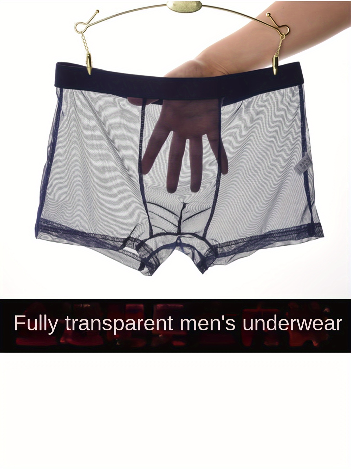 Men Sheer See Through Boxer Briefs Mesh Underwear Shorts Trunks Underpants  UK