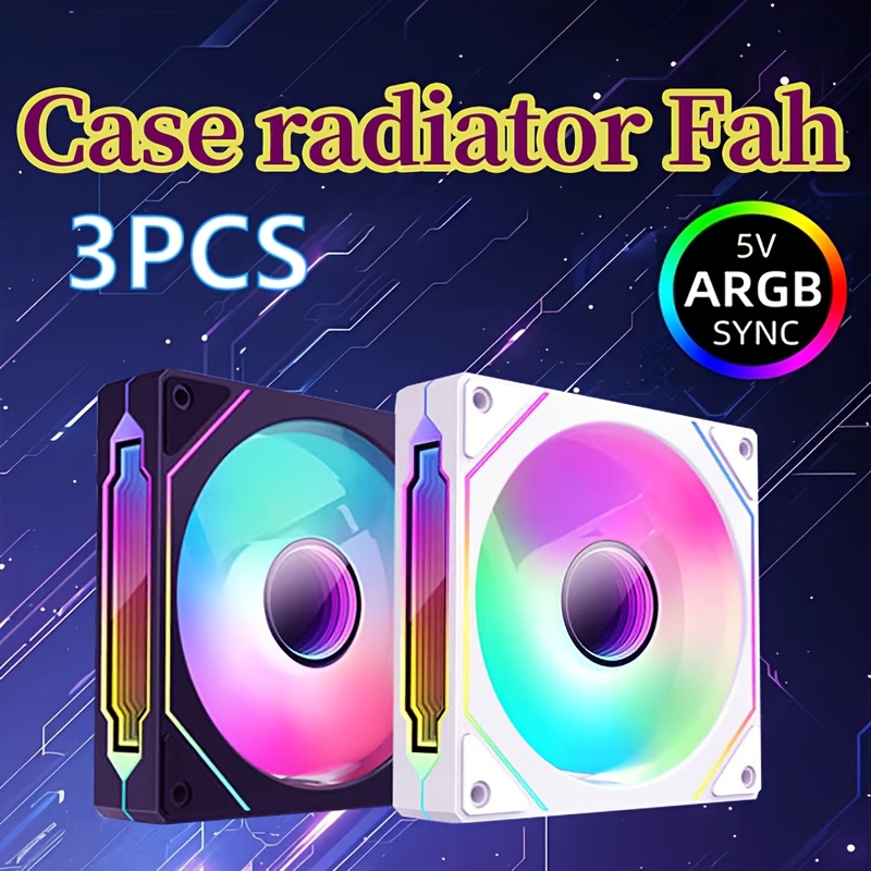 3pcs of l j4pro   desktop computer 12cm chassis cooling fan 5  pin argb colorful   view room cooling 0