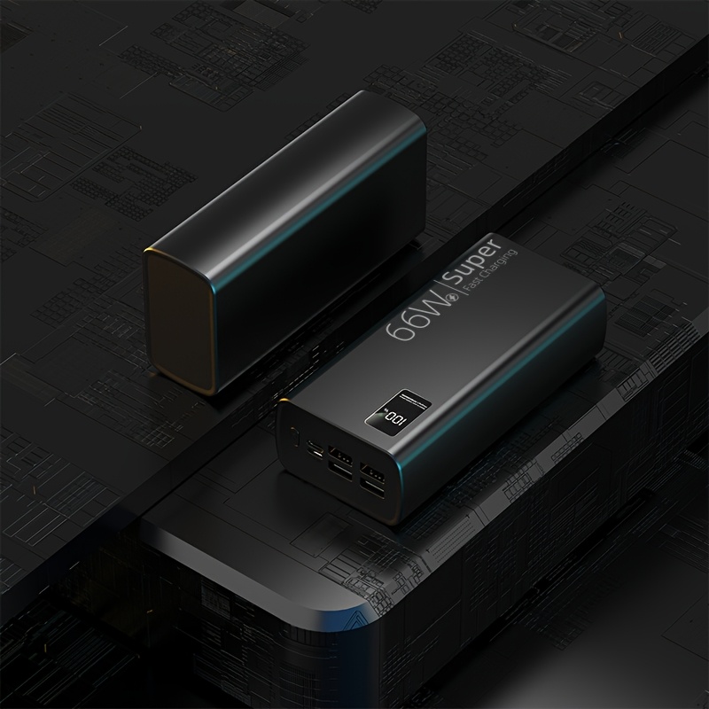 TEMU 60000mah Large Capacity Mobile Power Bank, Mobile Phone Charger, 66w Fast Charging, 6-port Large Charging Slot, Usb/type-c Port Battery Pack,