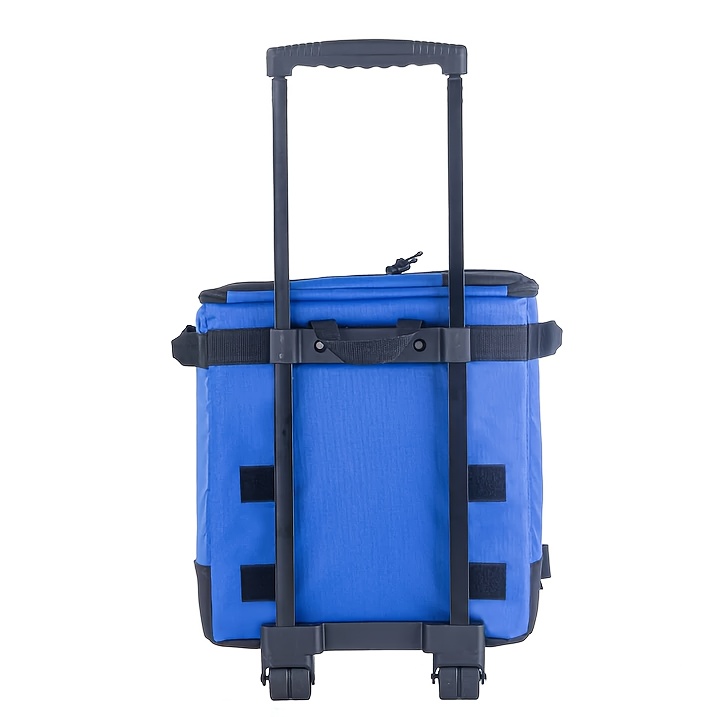 11.36gal Large Heavy-Duty Leakproof Insulated Cooler with All-Terrain Wheels - Extra Wide Opening, Side Pockets - Heavy-Duty Construction for Camping, Beach, Tailgating, Parties - Ideal Gift for Dad, Father's Day, Outdoor Adventures, Party Supplies, Sturdy Handle, Durable Build, Rolling Cart, Party Hosts
