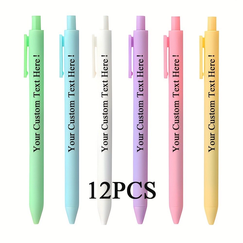 

12pcs Customized Gel Pens, Pens, Pens For Parties , Meeting Record Pens, Promotional Pens, Personalized Gifts For Family, Friends, Colleagues.