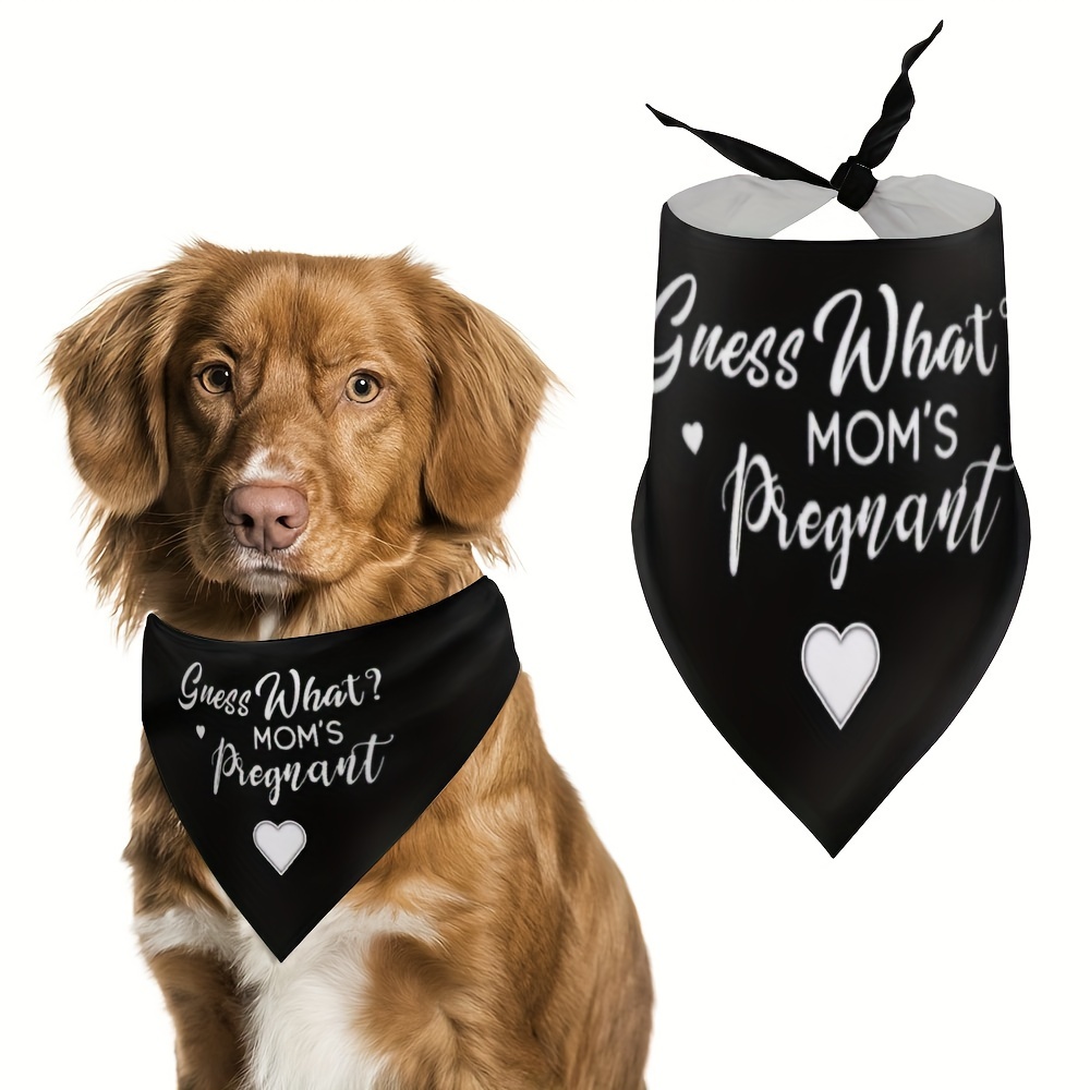 1pc Dog Scarf With Letter My Mom Is Pregnancy Announcement Dog